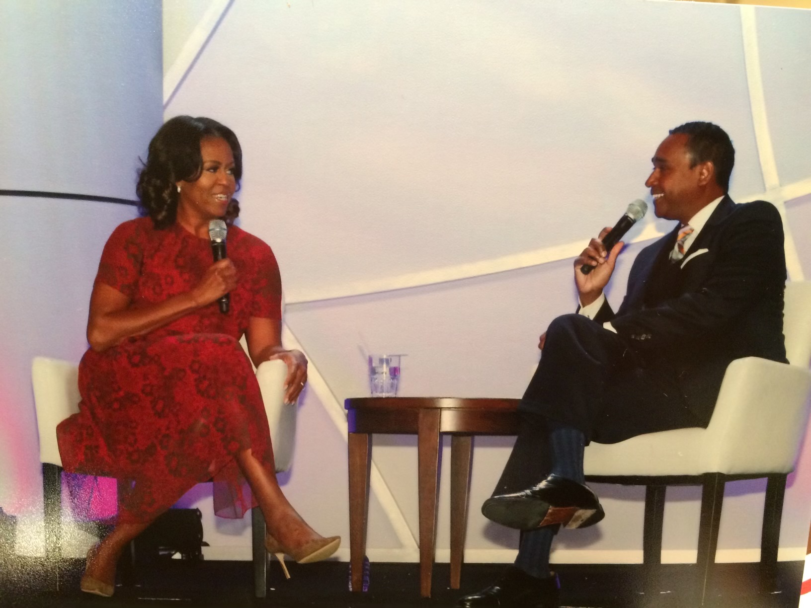 Dwayne Ballen in a seated keynote conversation with Michelle Obama
